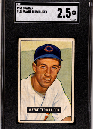 1951 Bowman Wayne Terwilliger #175 SGC 2.5