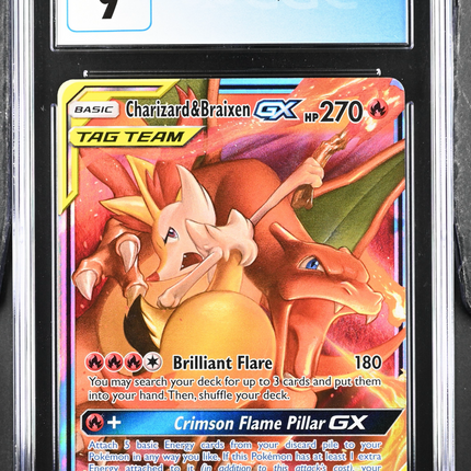 2019 Pokemon Cosmic Eclipse Charizard & Braixen GX CGC 9 #22/236