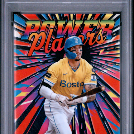 2025 Topps Chrome Power Players Jarren Duran #PP2 Black Ref 10/10 PSA 8