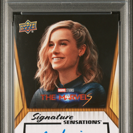 2024 Upper Deck Marvel Studios Series 2 Cinematic Signatures Sensations Brie Larson #SSLA PSA 7