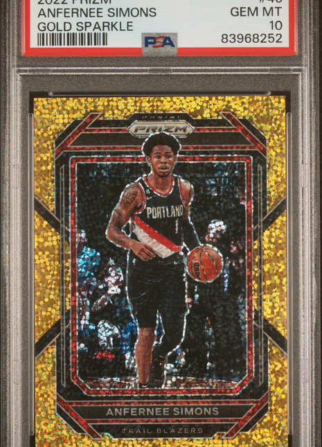 2022 Panini Prizm Anfernee Simons #46 PSA 10