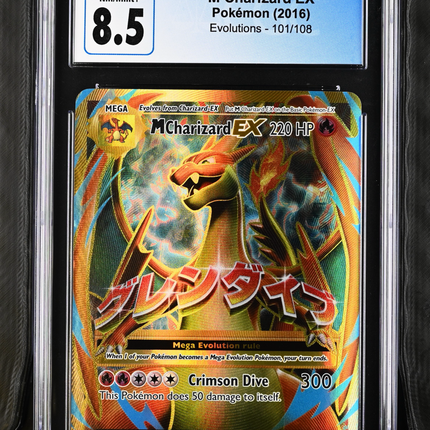 2016 Pokemon Evolutions M Charizard EX Ultra Rare CGC 8.5 #101/108