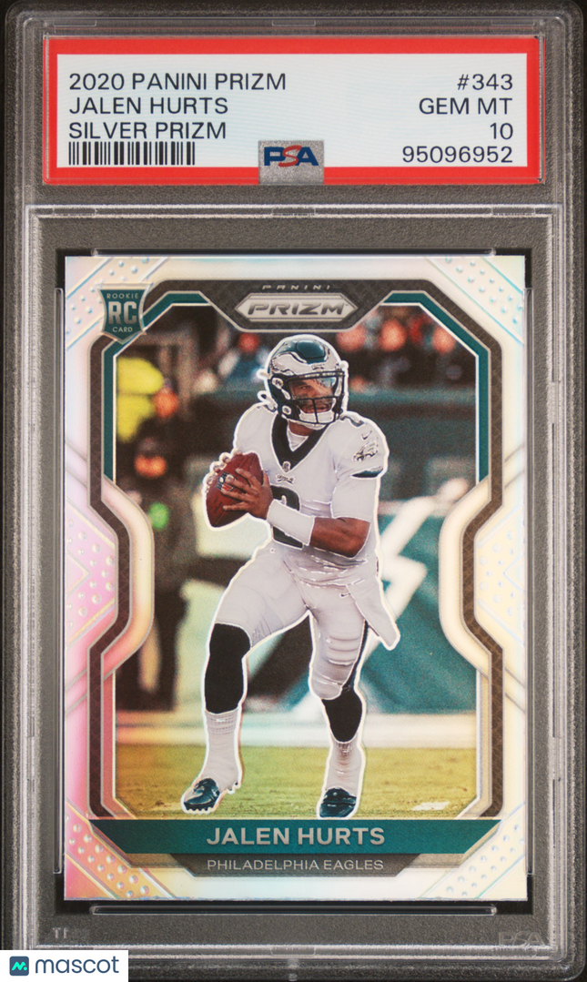 2020 Panini Prizm Jalen Hurts #343 Silver PSA 10