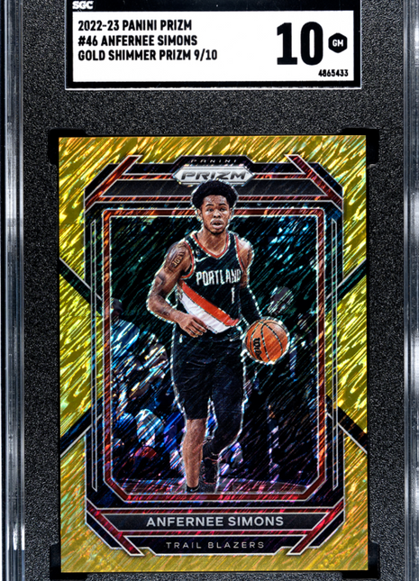 2022-23 Panini Prizm Anfernee Simons #46 SGC 10