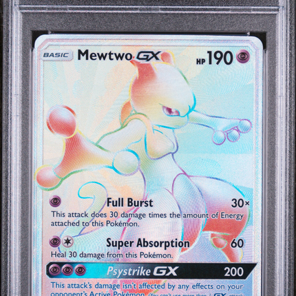 2017 Pokemon Sun & Moon Shining Legends Mewtwo GX Secret Fa PSA 9 #76