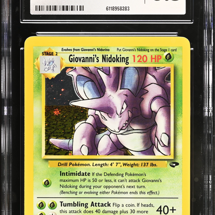2000 Pokemon Gym Challenge Giovanni's Nidoking CGC 8.5 #7/132