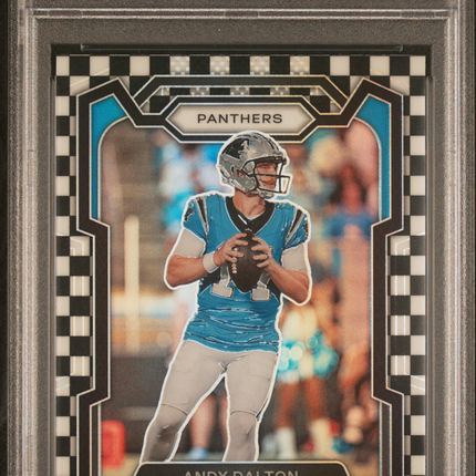2023 Panini Prizm Andy Dalton #38 Black & White Checker PSA 9