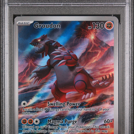 2023 Pokemon Par EN-Paradox Rift Groudon Illustration Rare PSA 9 #199