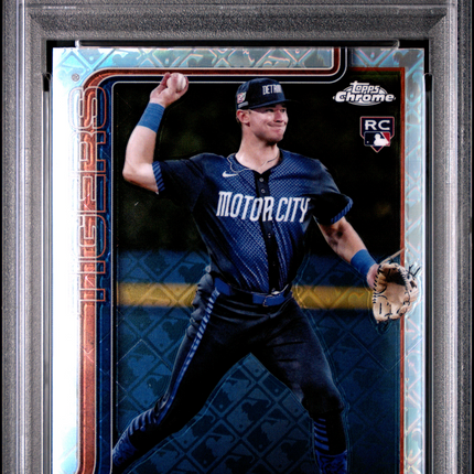 2025 Topps Chrome Logofractor Edition Trey Sweeney #6 PSA 10