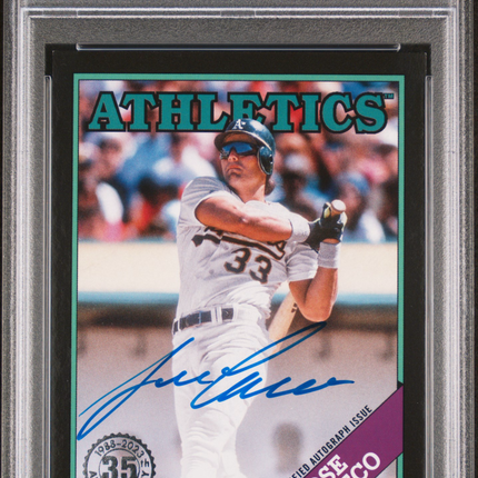 2023 Topps 1988 Topps Baseball Jose Canseco #88BAJCA Black PSA 8 Auto /199