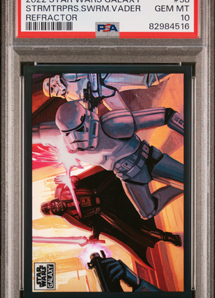 2022 Topps Chrome Star Wars Galaxy Strmtrprs. Swrm. Vader #58 PSA 10