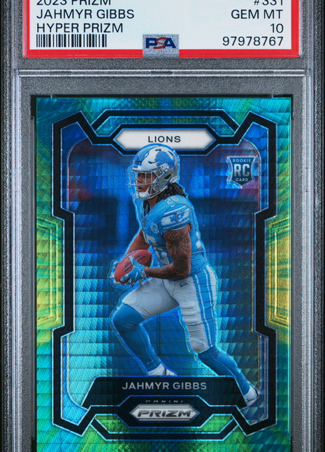 2023 Panini Prizm Jahmyr Gibbs #331 Hyper PSA 10