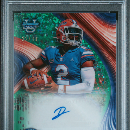 2024 Bowman Best University Auto DJ Lagway #DL Green Mini Dia 32/99 PSA 10