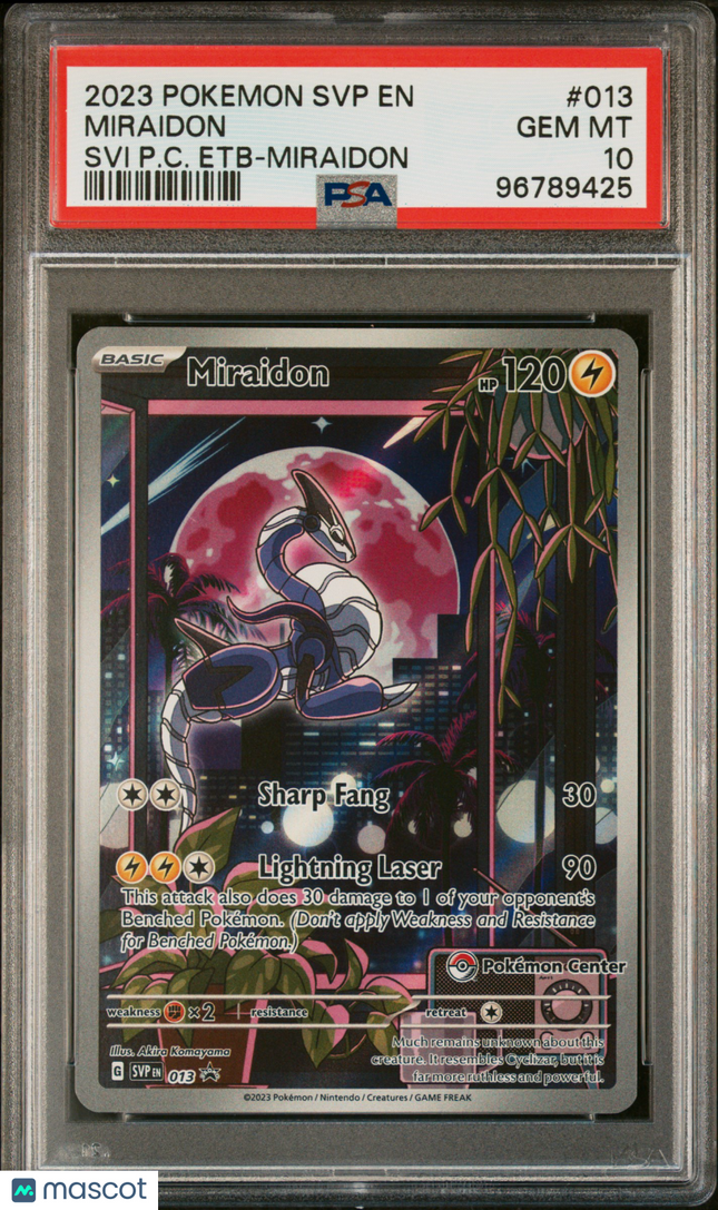 2023 Pokemon SVP EN-SV Black Star Promo Miraidon Svi PC Etb-Miraidon PSA 10 #013