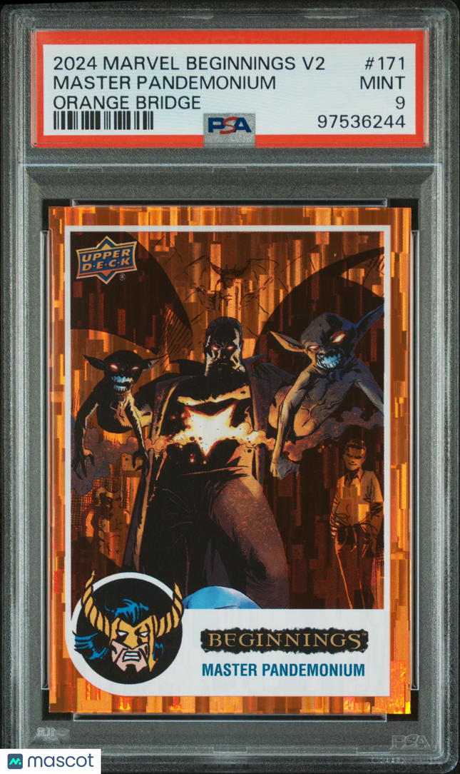 2024 UD Marvel Beginnings Vol.2 Master Pandemonium #171 PSA 9 Orange Bridge /199
