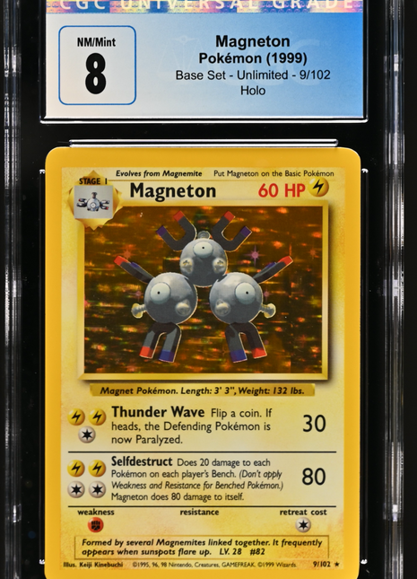 1999 Pokémon Base Set Magneton CGC 8 #9/102