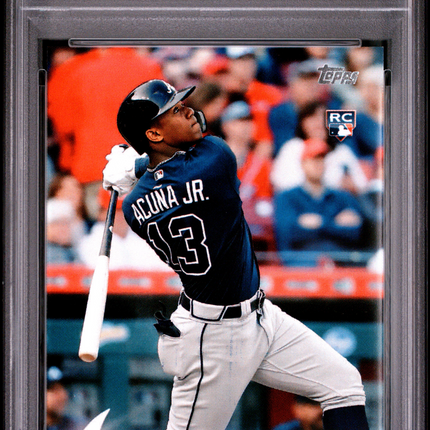 2018 Topps Ronald Acuna JR. #698 SP PSA 9 Bat Down