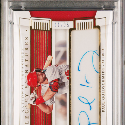 2022 Panini National Treasures Legacy Paul Goldschmidt #PG Gold /25 PSA 9 Auto