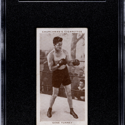 1938 Churchman's Cigarettes Gene Tunney #35 Boxing Personalities SGC 4