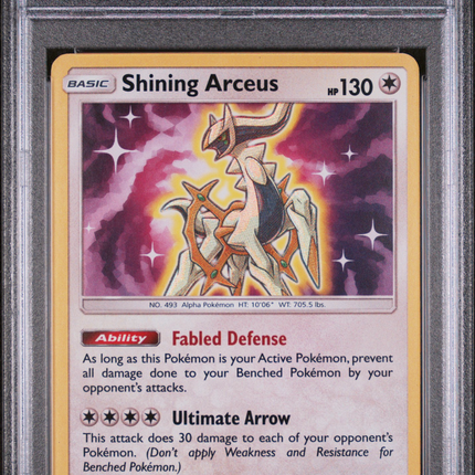 2017 Pokemon Sun & Moon Shining Legends Shining Arceus Shining Legends PSA 9 #57