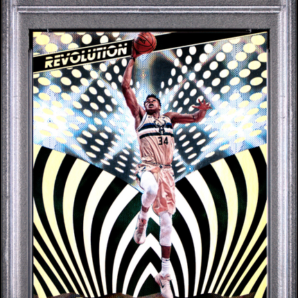 2018 Panini Revolution Shock Wave Giannis Antetokounmpo #15 Galactic PSA 10