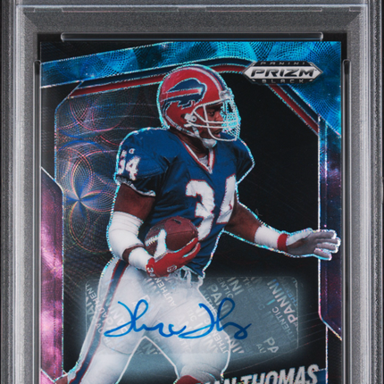 2025 Panini Prizm Black Thurman Thomas #15 Autograph Nebula Fotl 1/1 PSA 9 Auto