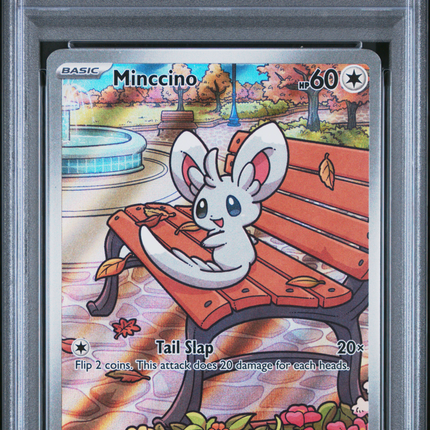 2025 Pokemon BLK EN-Black Bolt Minccino Illustration Rare PSA 9 #152