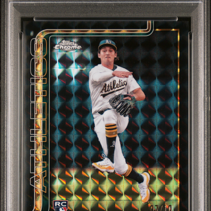 2025 Topps Chrome Jacob Wilson #96 Black Geometric 07/10 PSA 9