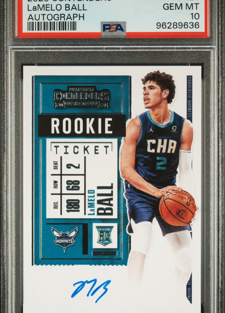 2020 Panini Contenders Lamelo Ball #125 Autograph PSA 10
