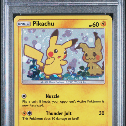 2019 Pokemon SM Black Star Promo Pikachu Promo-TM.Up Sngl.PK.Blst. PSA 8 #SM162