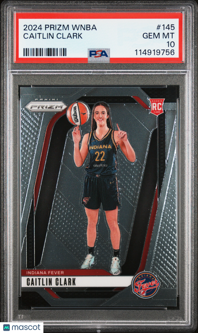2024 Panini Prizm WNBA Caitlin Clark #145 PSA 10