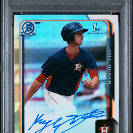 2015 Bowman Chrome Draft Pick Autograph Kyle Tucker #BCAKT Refractor PSA 10 Auto