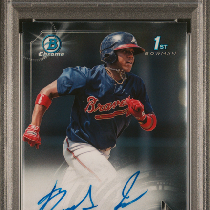 2017 Bowman Prospect Autographs Ronald Acuna #RA Prospects Chrome PSA 9