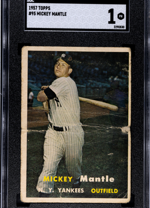 1957 Topps Mickey Mantle #95 SGC 1