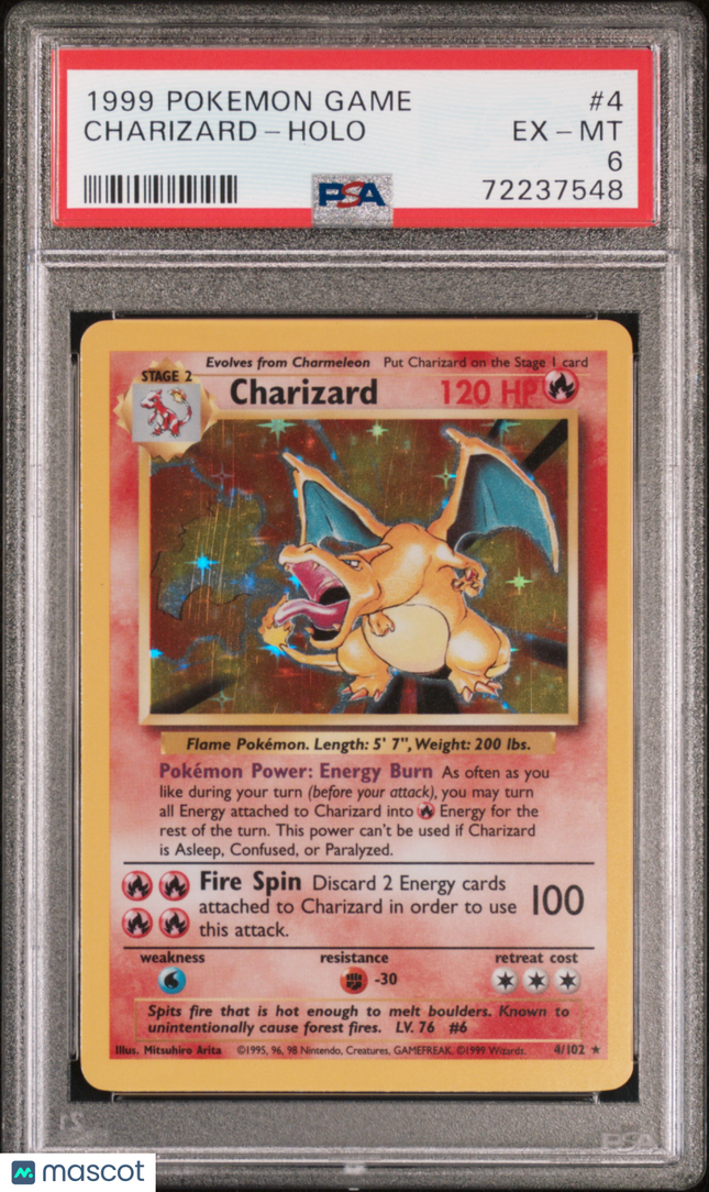 1999 Pokemon Game Charizard PSA 6 #4