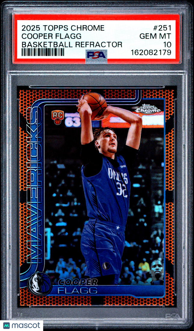 2025 Topps Chrome Cooper Flagg #251 Basketball Refractor PSA 10