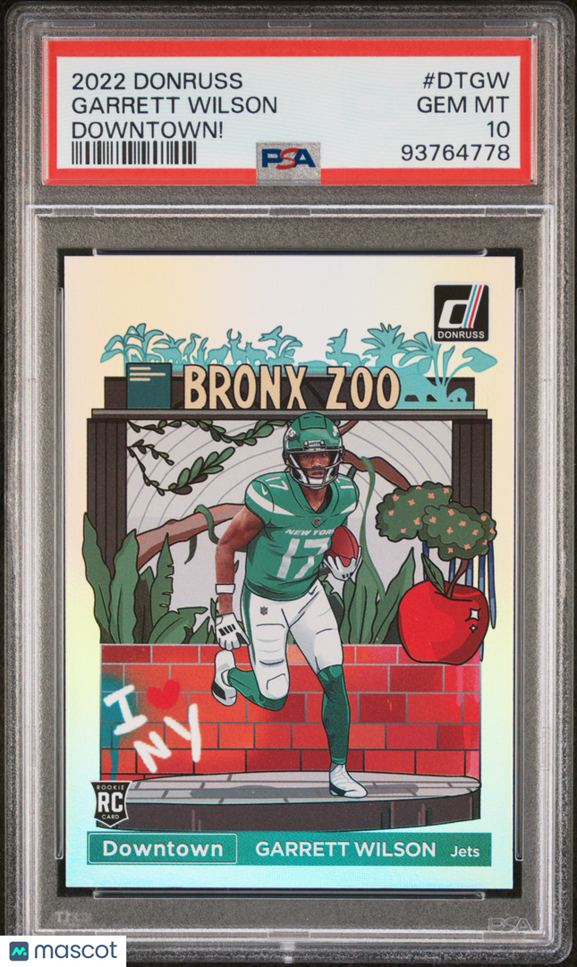 2022 Panini Donruss Downtown Garrett Wilson #DTGW Downtown PSA 10