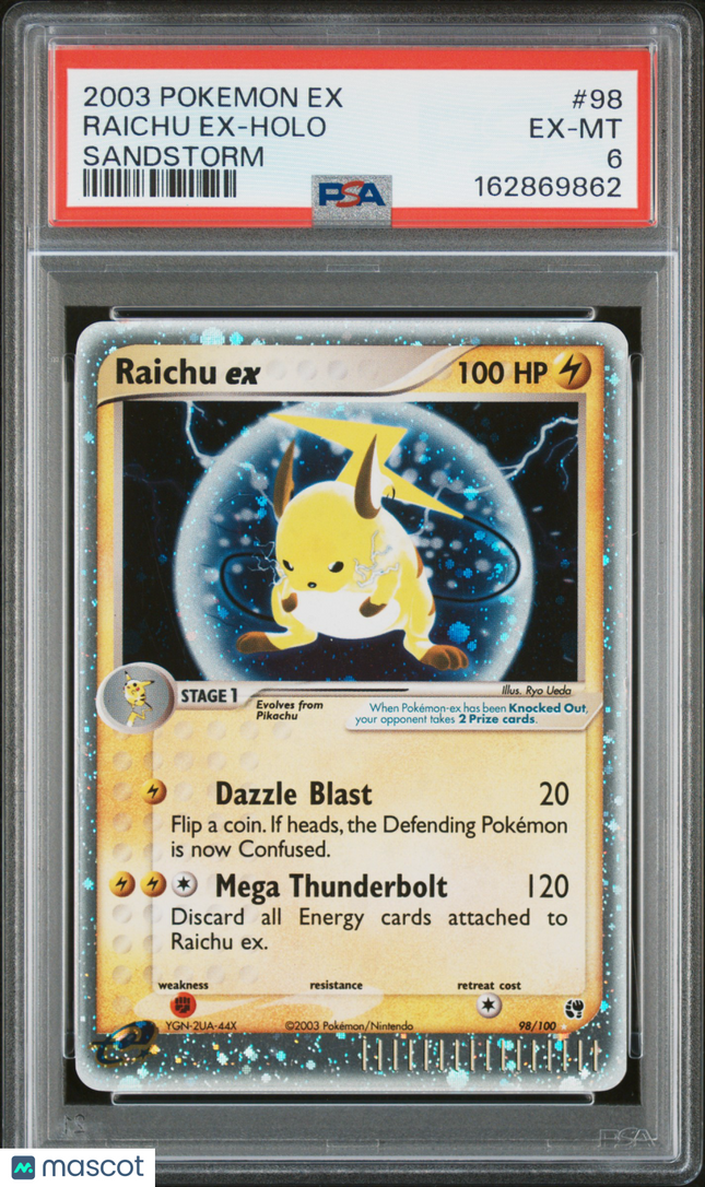 2003 Pokemon EX Sandstorm Raichu EX Sandstorm PSA 6 #98