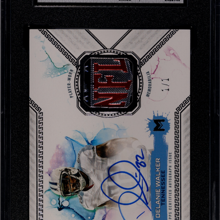 2023 Topps Motif Delanie Walker NFL Shield Logo Patch Auto 1/1 SGC 9.5 Auto 10