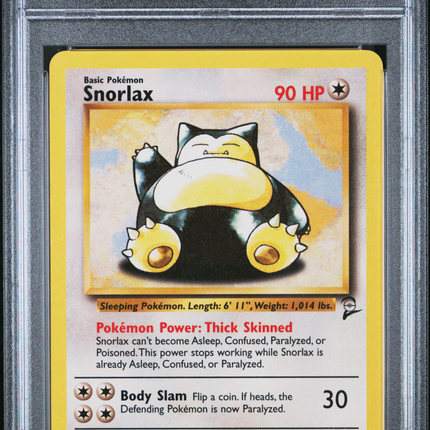 2000 Pokemon Game Base II Snorlax Base II PSA 8 #30