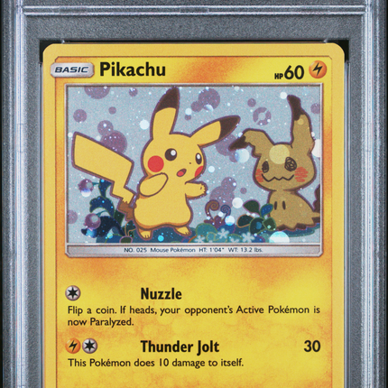 2019 Pokemon SM Black Star Promo Pikachu Promo-TM.Up Sngl.PK.Blst. PSA 8 #SM162
