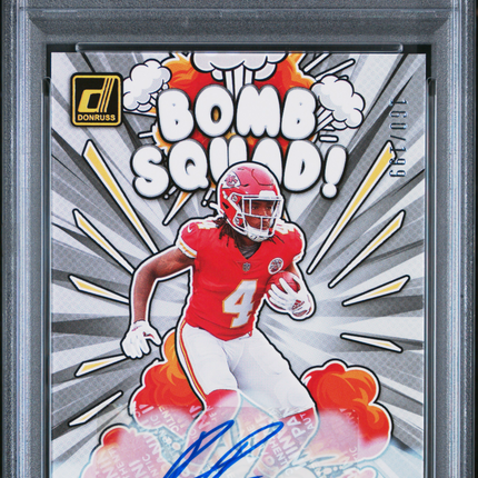2023 Panini Donruss Bomb Squad Rashee Rice #BS16 Autograph 160/199 PSA 9 Auto