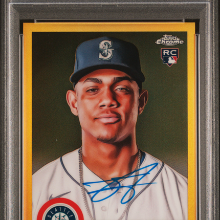 2022 Topps Chrome Platinum Julio Rodriguez Gold Refractor PSA 10 Auto /50