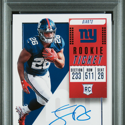 2018 Panini Contenders Saquon Barkley #102 Variation Autograph PSA 10 Auto