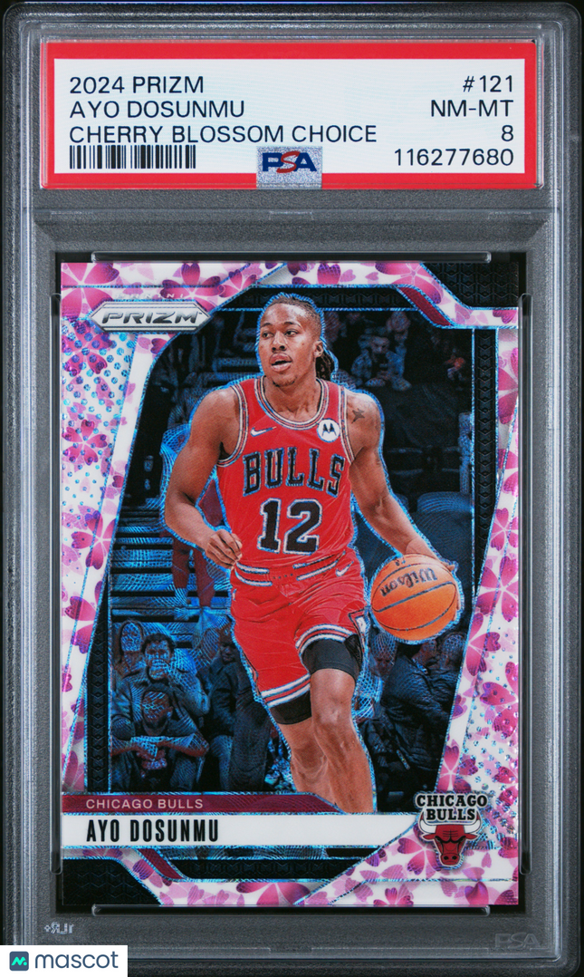 2024 Panini Prizm Ayo Dosunmu #121 Cherry Blossom Choice PSA 8 /20