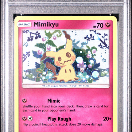 2019 Pokemon SM Black Star Promo Mimikyu Promo-TM.Up Sngl.PK.Blst. PSA 9 #SM163