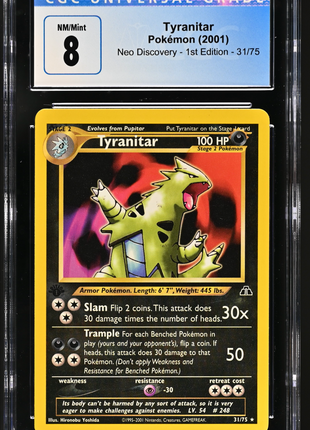 Pokémon Tyranitar #31/75 English CGC 8