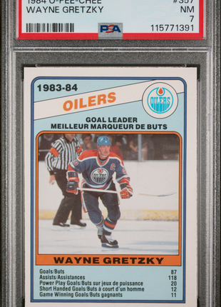 1984 O-Pee-Chee Wayne Gretzky #357 PSA 7
