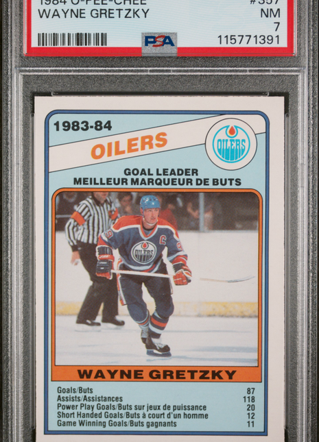 1984 O-Pee-Chee Wayne Gretzky #357 PSA 7