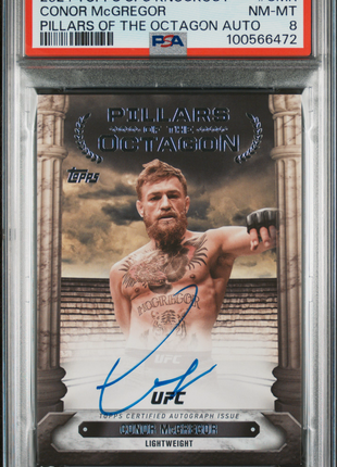 2024 Topps Knockout UFC Pillars Of The Octagon Auto Conor McGregor #CMR PSA 8